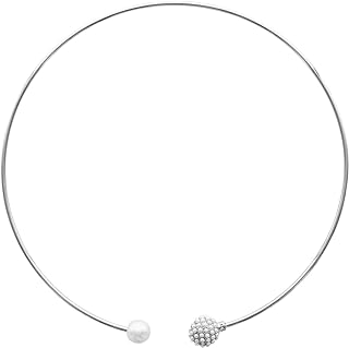 Sadie Dainty Pearl Choker Necklace for Women, Rhinestone Pearl Statement Necklaces for Women Fashion Jewelry for Any Occasion