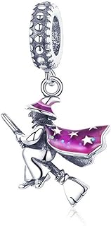 Junyi Jewelry Skull Charm 925 Sterling Silve Halloween Charm Witch Charm Pumpkin Charm Little Devil Charm for Pandora Charm Bracelet