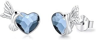 Animal Stud Earrings Hypoallergenic 925 Sterling Silver Octopus/Giraffe/Hummingbird/Sloth/Frog Stud Earrings Birthday Gift