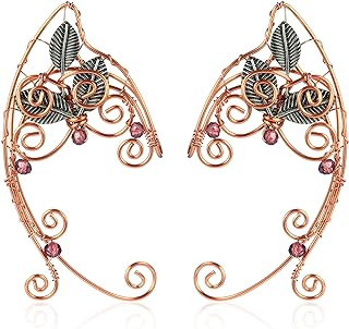 Beaupretty Elf Ear Cuffs Metal Alloy No Pierced Ear Clip Leaf Jewelry Decoration Clip- on Earrings Halloween Cosplay Costume
