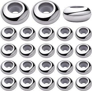 Stainless Steel Bead Stoppers for Bracelets by Hmjpng in Round Design - Perfect for DIY Jewelry Makers