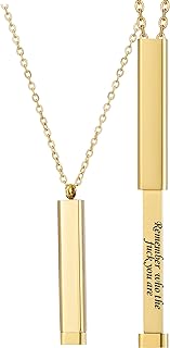 Sunshine Slider Pendant Necklace with Bar Chain, Stainless Steel Inspirational Jewel for Mothers, Daughters, Sisters, Friends - Unique Hidden Message Design