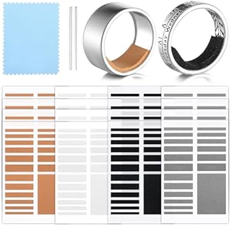 Zonon Ring Guard Wedding Ring in Plastic with Invisible Ring Size Adjuster for Loose Rings - 16 Sheets & 2 Guards in 4 Colors, 2 Thickness Varieties for Effortless Fitting