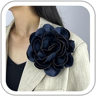 Camellia Flower Brooches and Pins for Women Elegant Floral Brooch Pins Large Corsage Red Fabric Flowers for Dresses Weddings Prom Dance Party