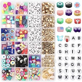Preppy PIPIDREAM Clay Bead Bracelet Kit in Vibrant Polymer with Threaded Hole Design for Adults, Featuring Heart and Alphabet Charms