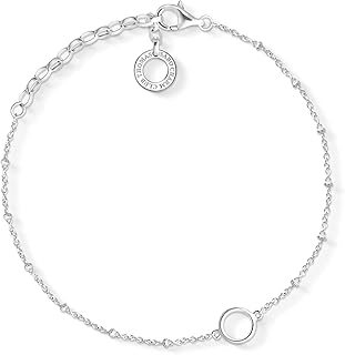 Thomas Sabo Charm-Armband für Damen aus 925er Sterling Silber, 19 cm lang, mit Karabinerverschluss, perfekt kombinierbar mit individuellen Charms für jeden Anlass