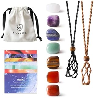 Cord Clasp 7 Chakra Crystal Necklace Set with Lapis Lazuli, Carnelian, Amethyst, Aventurine, Jasper Gems for Women - Bohemian Design Spiritual Healing Gift