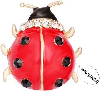 Adorable Red Enamel Ladybug Brooch with Pin Clasp, Ideal for Nature-Lovers, Zinc Alloy Material, Unique Design