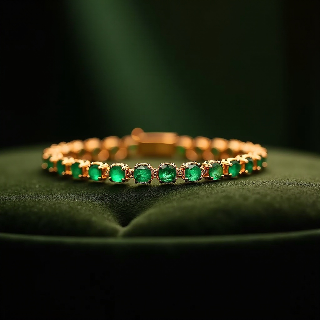 Pulseras de Oro con Esmeraldas: Elegancia Atemporal