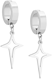 Sacina Titanium Steel Gothic Huggie Hoop Earrings for Women, Emo-Punk-Grunge-Y2K Style, Comfortable fit, Ideal Accessory for Parties, Casual Wear and Special Events