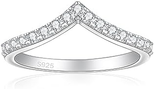 Elspeth 2mm Wedding Eternity Ring for Women 925 Sterling Silver Cubic Zirconia Stackable Wedding Band Size 5-10