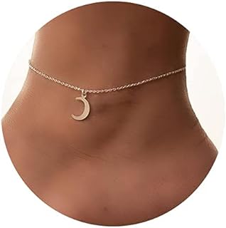 VIROMY 14K Gold Plated Dainty Pearl Ankle Bracelet Minimalist Beads Pearls Moon Opal Sphere Boho Anklets Cute Summer Beach Everyday Jewelry for Women