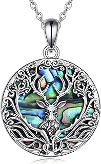 925 Sterling Silver O-Chain Necklace with Abalone Shell Moon and Sun Pendant and Zircon Gems, Ideal for Women and Girls