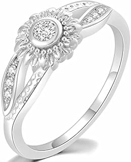 Jude Jewelers Stainless Steel Hammered Sun Flower Style Wedding Engagement Statement Promise Anniversary Holiday Ring