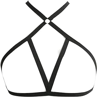 Zehope Adjustable Black Bra Body Chain Belt - Fashionable Elastic Jewelry for Women and Girls - Versatile Accessory for Various Outfits