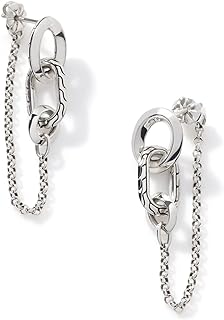 John Hardy Classic Chain Sterling Silver Drop Earrings with French Wire Back Finding for Women