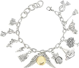 EIFFTER Charm Bracelets, Wizard Themed Adjustable Bracelet for Girls Kids Women, Party Favors Gifts for Children's Day, Mother's Day, Father's Day, Halloween, Christmas, New Year