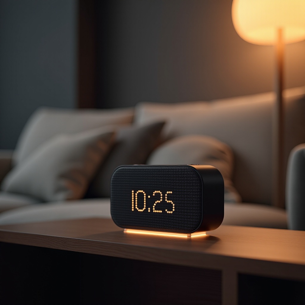 altavoz inteligente con reloj