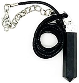 Pachamama Essentials Shungite Point Protection Pendant and Necklace Authentic Crystal Hexagonal Pendant Unisex Men Women Kids Adjustable cord