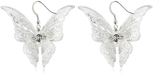 Comelyjewel Women's Silver Plated Filigree Butterfly Drop Dangle Hook Earrings (Filigree Butterfly)