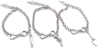 Ishaou 3 Partner In Crime Bracelets, Best Friends Bracelet Set, Friendship Bracelets, Handcuff Jewellery, Sisters Gift