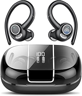 Csasan Bluetooth Kopfhörer mit ergonomischem Design und IPX7 Wasserdicht, Bluetooth 5.3, 48 Std. Wiedergabe und ENC Mic, ideal für Sport und tägliches Pendeln