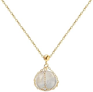 Crystal Ball Necklace for Women Titanium Steel 18k Gold Plating Clavicle Pendant Necklaces As A Gift for Wife Girlfriend