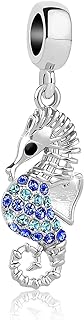 NARTGO Copper Blue Sea Horse Charm Bracelet Compatible with Pandora Designs