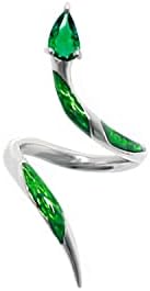 Snake Rings for Women, Slytherin Ring Animal Cool Adjustable Finger Green Snake Ring Fashion Jewelry