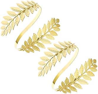 RechicGu 2xTree Leaf Cuff Bangle Bracelet, Stylish Minimalist Armlet Set with Bead Chain, Made from Durable Zinc Material, Ideal for Weddings and Special Occasions