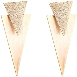 Geometric Double Triangle Earrings for women Three-dimensional Dangle Earrings Mom Girls Ladies