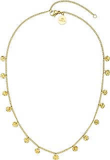 Purelei® Malihini Necklace – Stainless steel jewelry – Waterproof chain with coins – 14 to 16 inch adjustable length – Fashion jewelry for your individual look