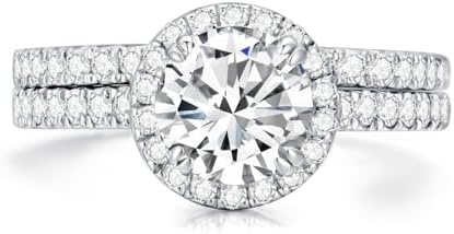 Elegant 1.8 CTW Round Cut Moissanite in 925 Silver /10k/14k/18k Gold Engagement Rings for Women - Various Sizes 3-12 - Perfect for Special Occasions