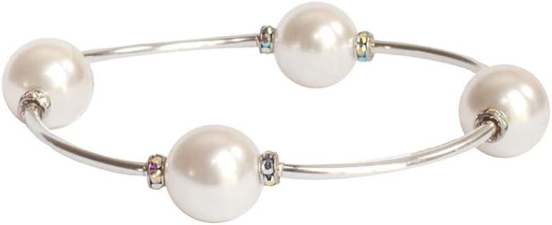 Made As Intended the Blessing Bracelet - 12mm Crystal White Pearl Blessing Bracelet