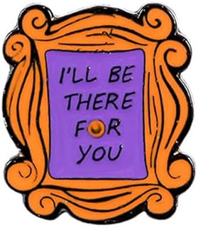 I'll Be There for You Enamel Pin Photo Frame Brooch Lapel Pin Friends TV Show Pin Badge Letter Pin Backpack Clothing Badges Accessories Fans Gift for Friends