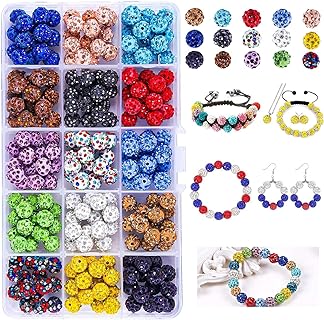 Colle Rhinestone Bead Baseball Necklace in Burgess Metal with Memory Wire Clasp, Round Disco-Shaped Pendants for Jewelry Crafters, Versatile for DIY Necklaces, Earrings, Bracelets, and More