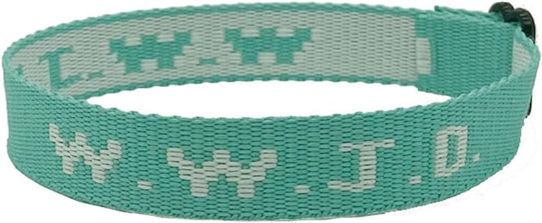 Adjustable WWJD Bead Bracelet with Unique Clasp, Rope Chain, Inspirational Religious Jewelry for Men, Women, and Couples - Resin Material