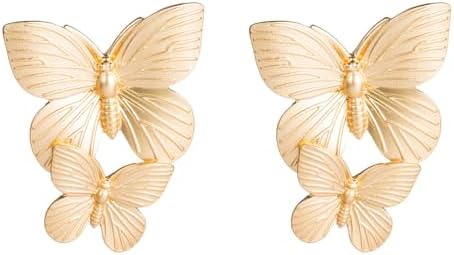 Boho Vivid Butterfly Dangle Earrings for Women Girls,Dainty Cute Long Gold Butterfly Dangle Drop Earrings Wedding Party Jewelry Gifts