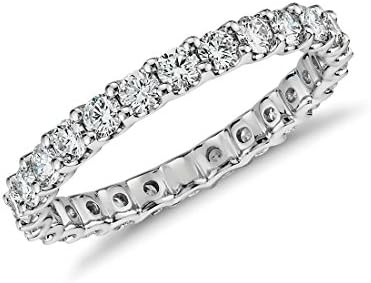 NYC Sterling 2.50mm Sterling Silver 925 Cubic Zirconia Eternity Engagement Wedding Band Ring