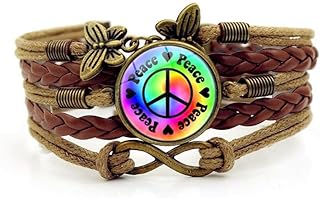 Zinc Charm Bracelet for Women and Girls with Sunflower, Butterfly & Daisy Charms, 'You Are My Sunshine' Leather Layered, Lobster Claw Clasp