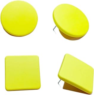 WCRAZYE 2 Pairs Big Square Round Acrylic Stud Earrings for Women Girls Cute Candy Earrings Statement Neon Earrings Geometric Colorful Button Disc Stud Earrings Fashion Jewelry 80s