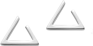 Minimalism Hollow Triangle Earrings Sterling Silver Stud Earrings Everyday Wear