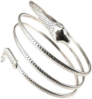 Vintage Snake Arm Cuff Bracelet Exaggerated Spiral Snake Dragon Animal Bangle Bracelets for Women Girls Goth Jewelry Gifts