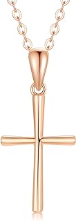SISGEM 14k Gold Cross Necklace for Women Teens, Gold Chain with Cross Pendant, Confirmation Jewelry for Her, 16+1+1 inch