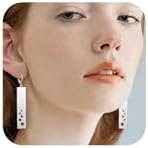 Teardrop Earrings for Women Trendy Sun Mushroom Dangle Drop Earrings Iridescent Hollow Geometric Earings Dangling Hypoallergenic Stainless Steel Statement Jewelry Gifts for Her