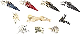 Pin-Clasp Vintage Mouse Brooch Set of 10 Assorted Enamel Lapel Pins - High-Quality Alloy Composition, Ideal for Fashion-Savvy Individuals, Unique Shapes and Designs - From India