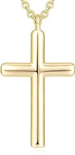 Cross Necklace for Women 14K Gold Cross Necklaces for Women Gold Cross Pendant Necklace Simple Gold Cross Chain Faith Jewelry Gifts for Women Girls (3)