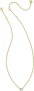 Kendra Scott Fern Crystal Short Pendant Necklace Gold White Crystal One Size