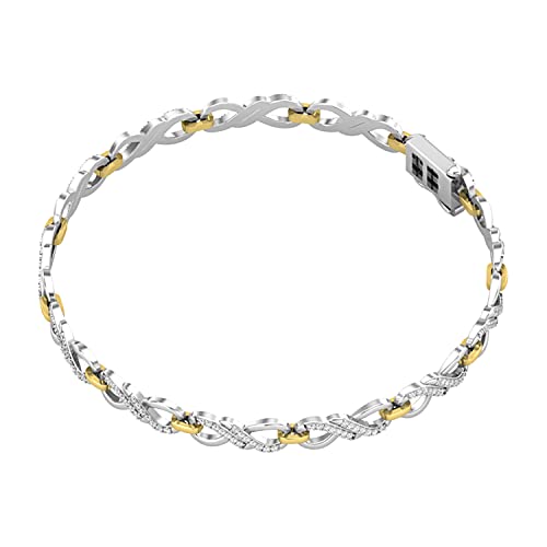 Dazzlingrock Collection 0.52 Carat (ctw) Round White Diamond Ladies Infinity Tennis Link Bracelet 1/2 CT | Available in 10K/14K/18K Gold