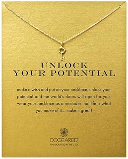 Lobster Clasp Key Pendant Necklace on Cable Chain Zinc Alloy for Women and Girls - Unlock Your Potential Design